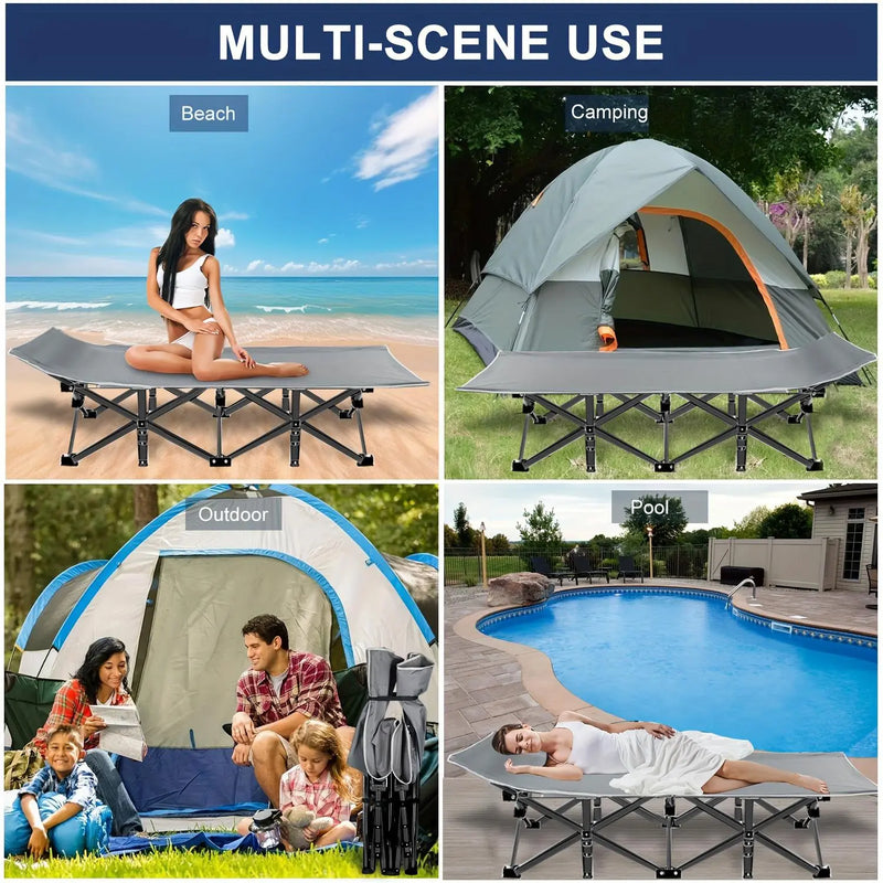 Folding Double Camping Daybed Lounger with Cushion photo 3