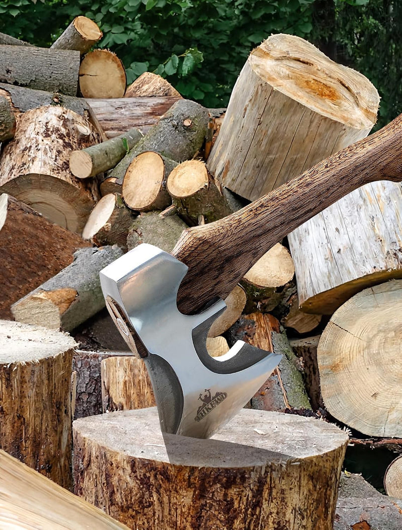 Splitting Axe, Forged Carbon Steel Camping Axe with Sheath photo 5