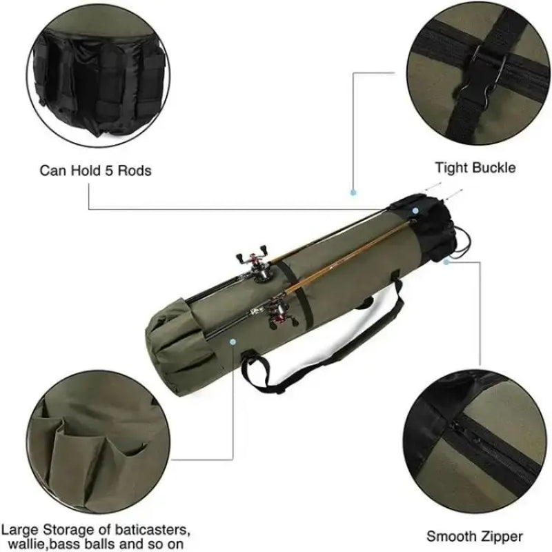 Portable Fishing Rod Bag - 45 Inch Tackle Storage photo 7
