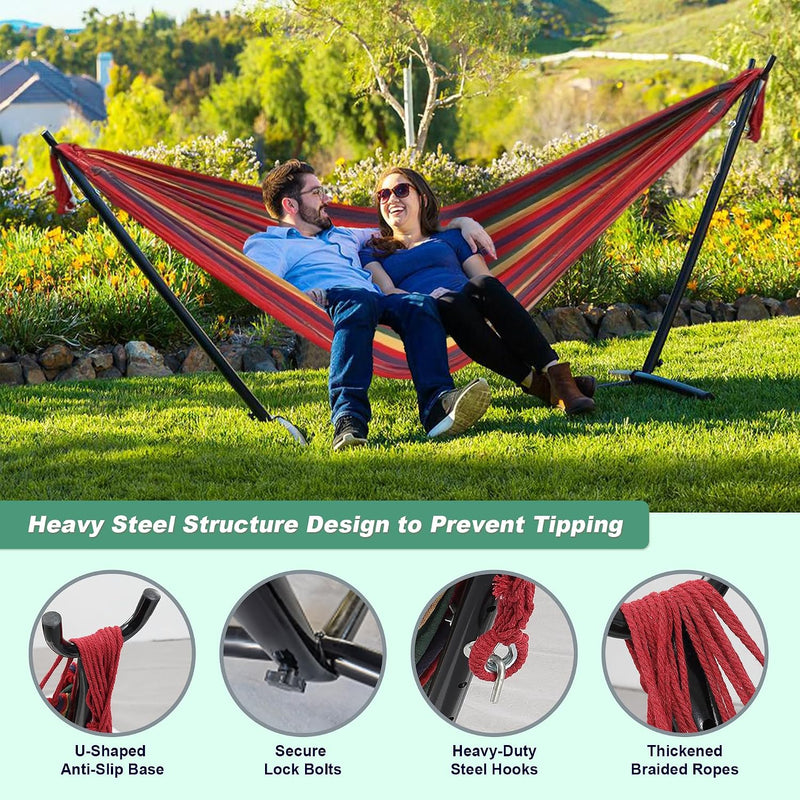 Portable Hammock with Stand, 2 Person, 600 lb Capacity photo 3