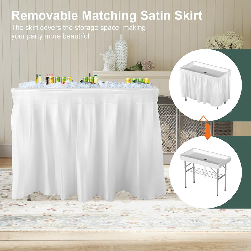 4 ft Folding Fish Cleaning Table with Drain and Ice Basin photo 10