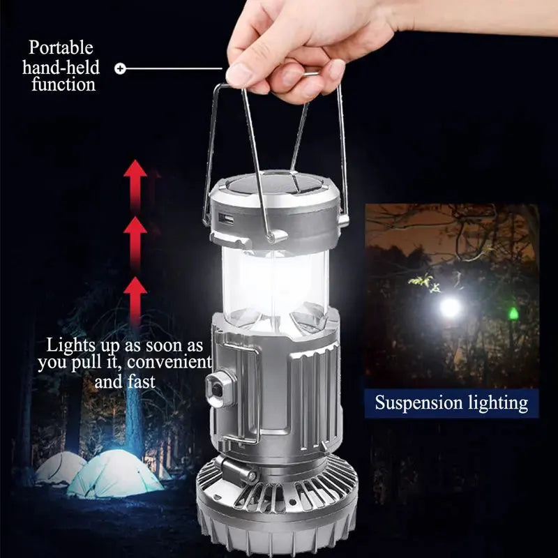 Solar Camping Lantern with Built-In Fan photo 7