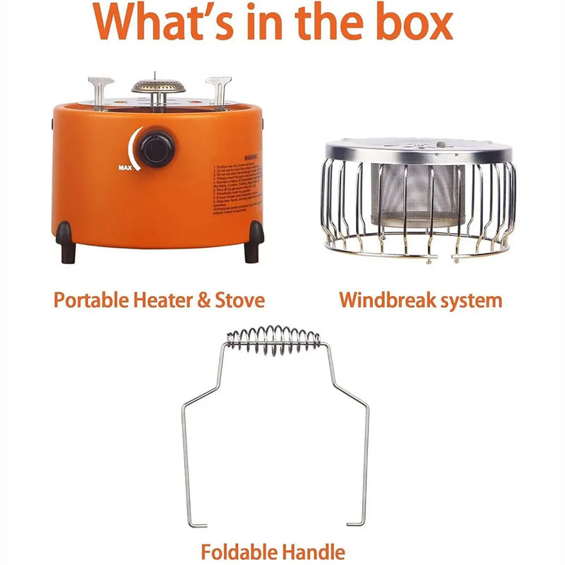 2-in-1 Portable Camping Gas Stove and Heater, 9000 BTU photo 6