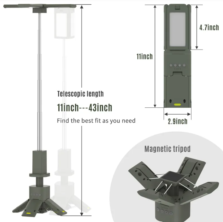 Telescopic LED Camp Light With Magnetic Tripod photo 5