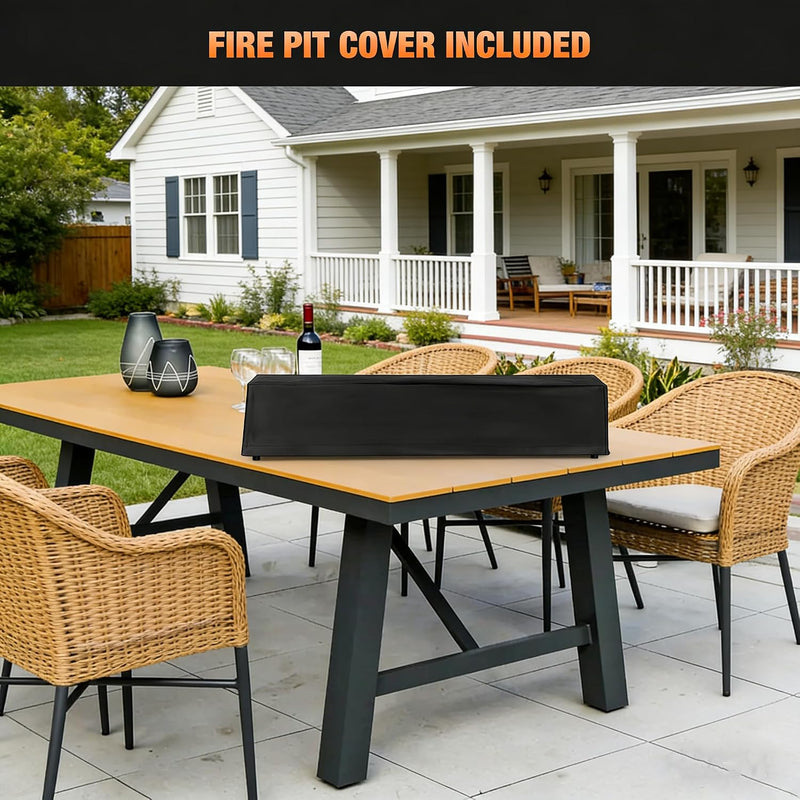 28 Inch Propane Fire Pit, 40,000 BTU with Hose and Covers photo 9