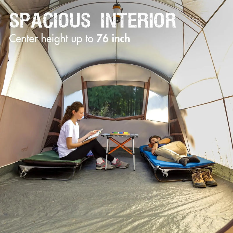 6 to 10 Person Tunnel Tent with Screen Room photo 3