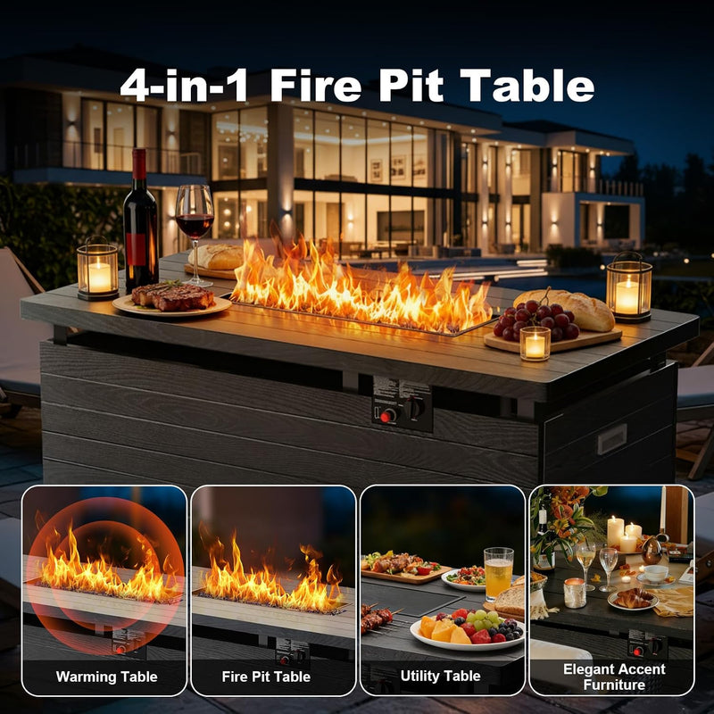 51 Inch Outdoor Propane Fire Pit Table, 50,000 BTU photo 4