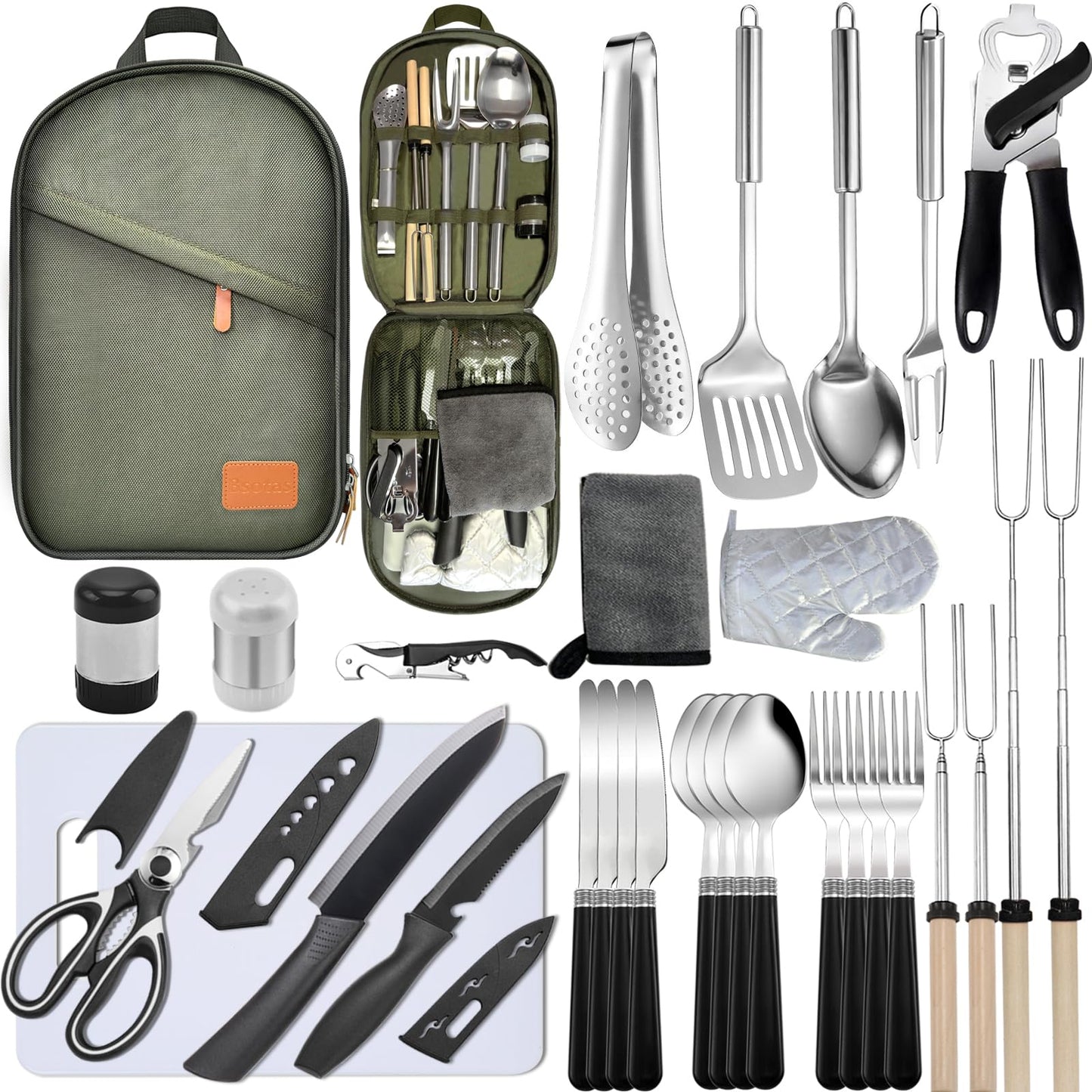 Camping Cooking Set- 31 Pcs Utensils Essentials Gear