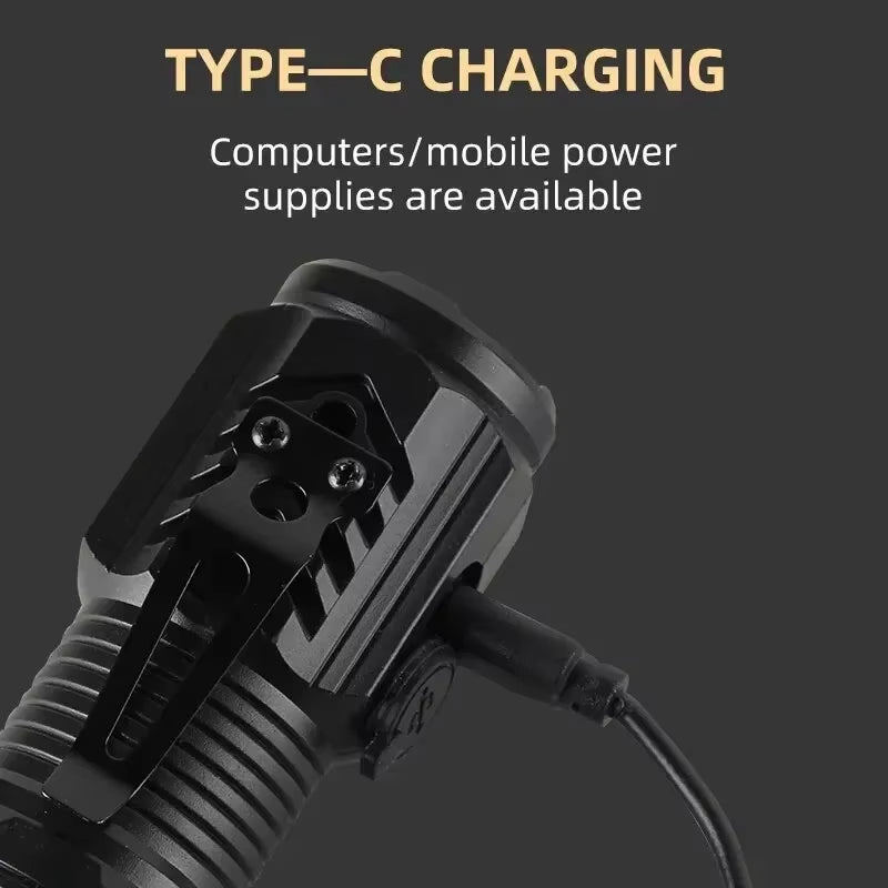 Mini Tactical Flashlight, 3-Core LED Rechargeable photo 3