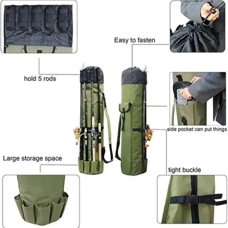 Portable Fishing Rod Bag - 45 Inch Tackle Storage photo 4