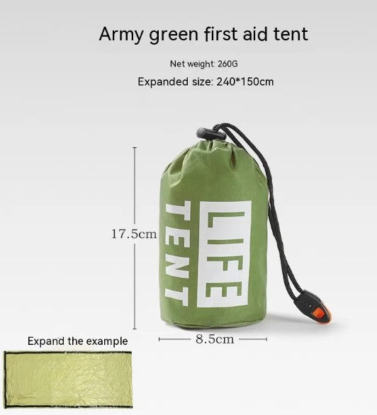 Emergency Mylar Bivvy, Sleeping Bag and Poncho Kit photo 8