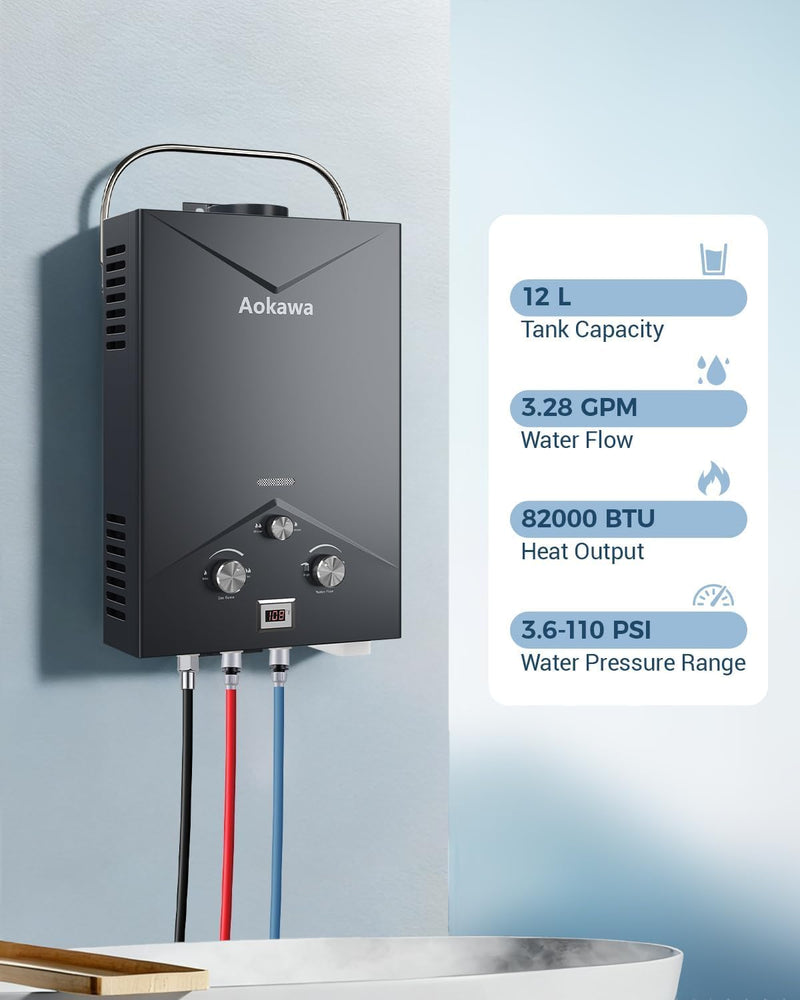 Portable Propane Tankless Water Heater with Shower Kit photo 7