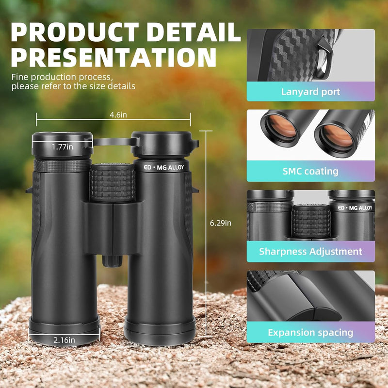 ED Binoculars 8x42 and 10x42, Waterproof Magnesium Body photo 7
