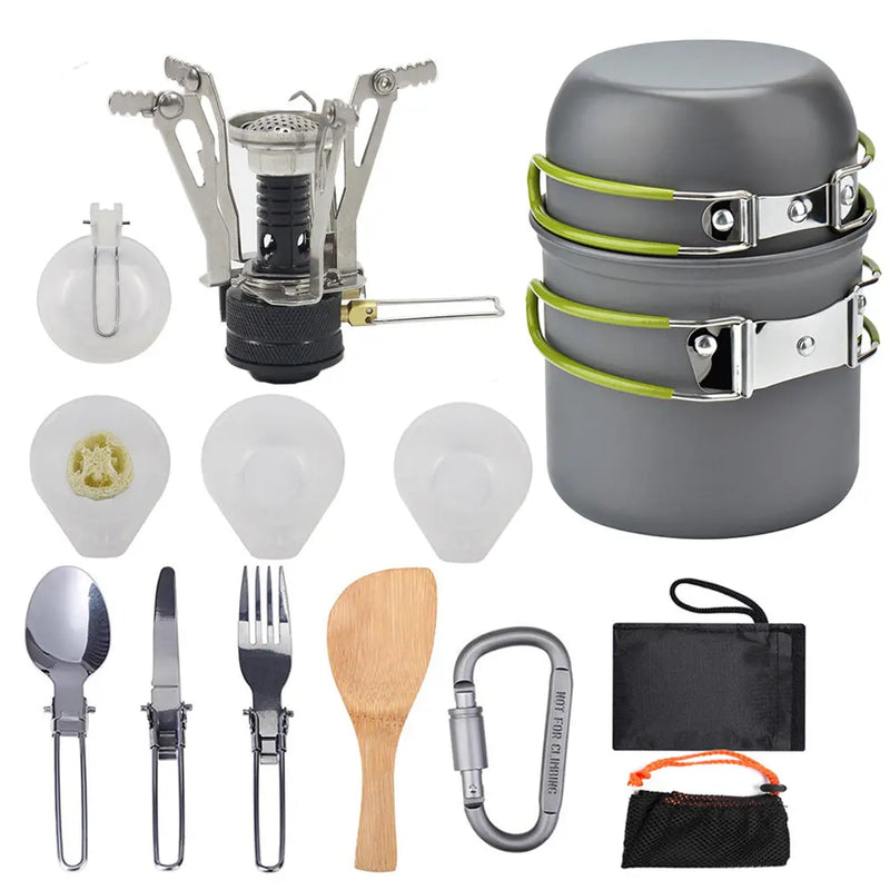 Portable Camping Cookware Set with Stove photo 2