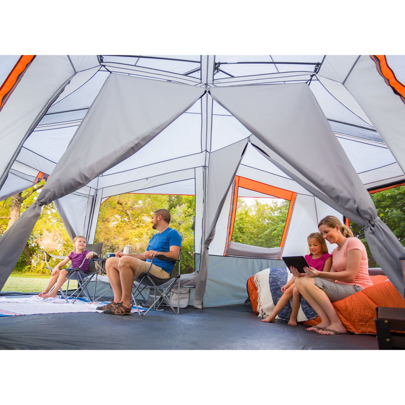 12-Person 3-Room Instant Cabin Tent with Screen Room photo 8