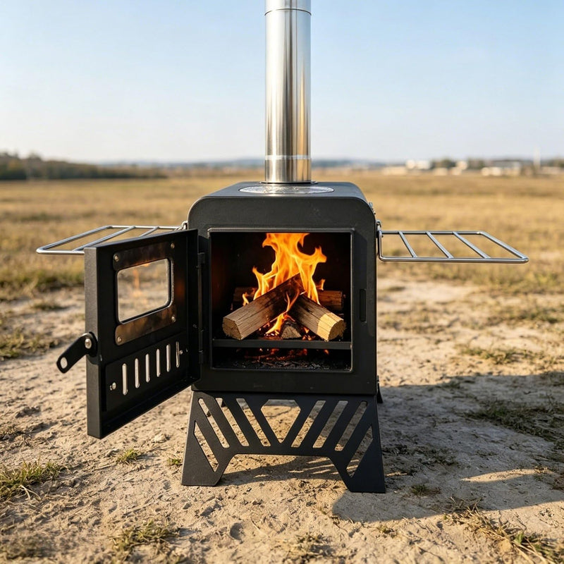 Mini Wood Stove Kit for Hot Tents with Fire Mat and Tools photo 9