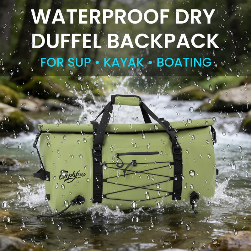 Waterproof Roll-Top Duffel Bag, 48-75L Dry Bag Backpack photo 5