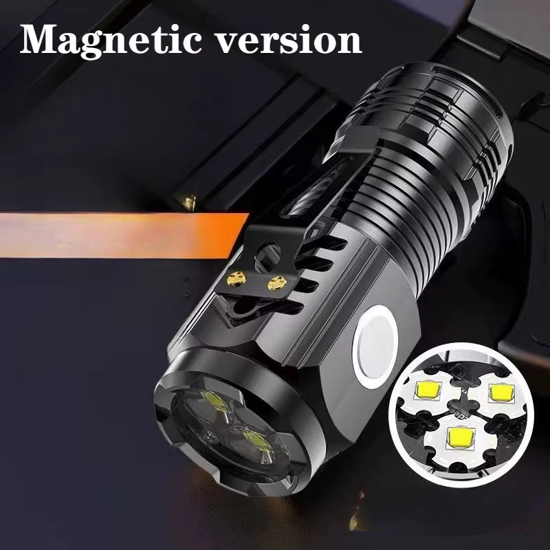 Mini Tactical Flashlight, 3-Core LED Rechargeable photo 5