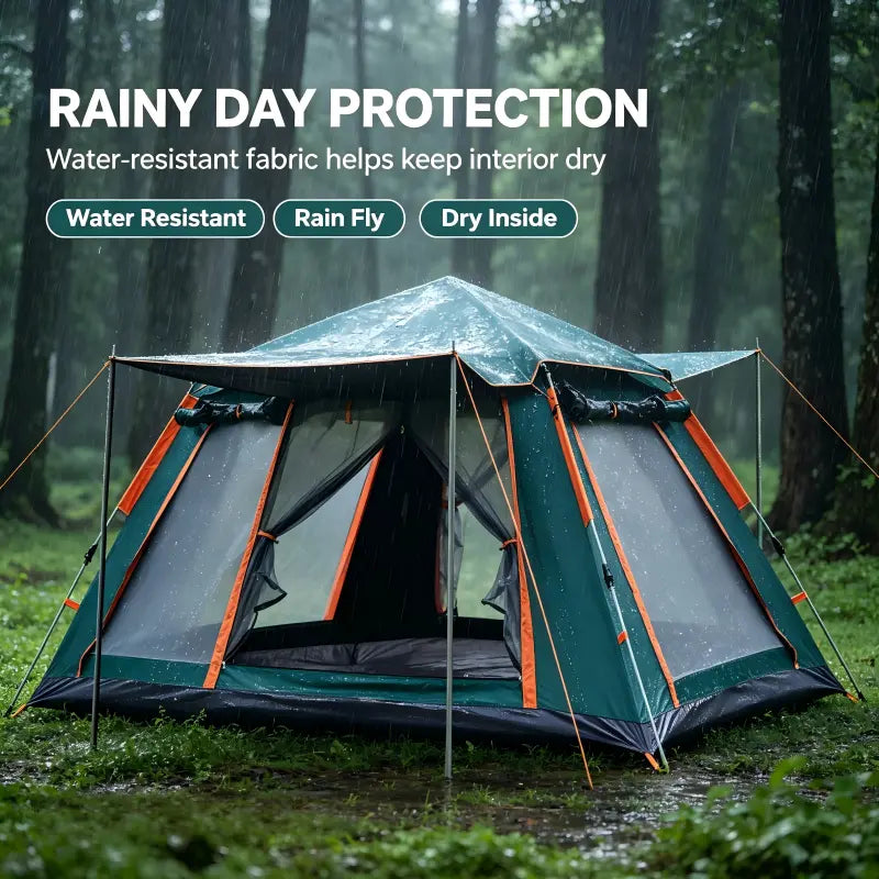4-6 Person Automatic Pop-Up Tent, UV Protection photo 6