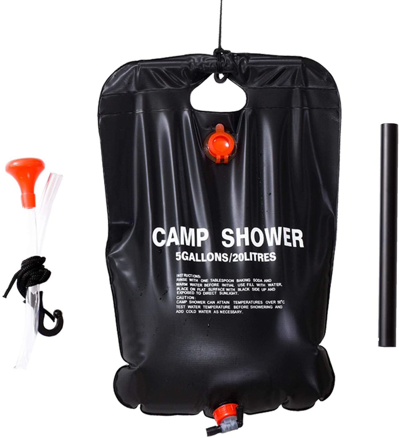 Camping Portable Solar Shower Bag 5 Gallons/20L
