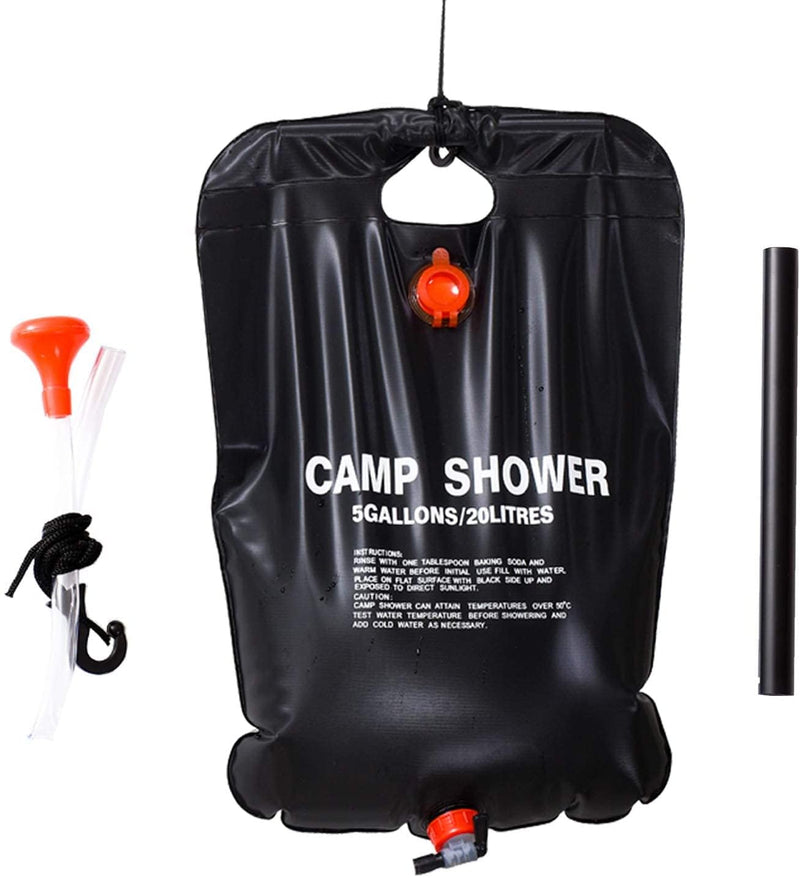 Camping Portable Solar Shower Bag 5 Gallons/20L photo 2
