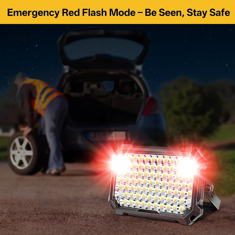 Rechargeable LED Work Light, 10,000 Lumens, 13000mAh Power Bank photo 5