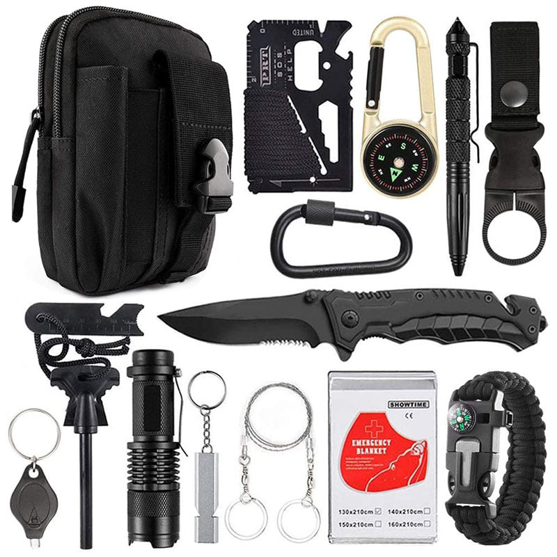 Survival Kit With MOLLE Pouch and Fixed-Blade Knife photo 3