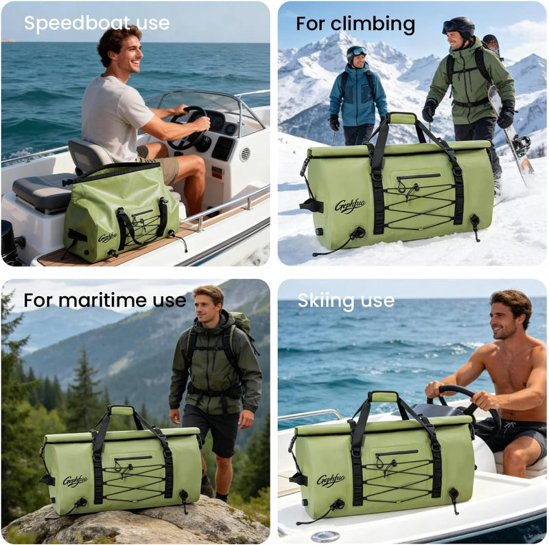 Waterproof Roll-Top Duffel Bag, 48-75L Dry Bag Backpack photo 9