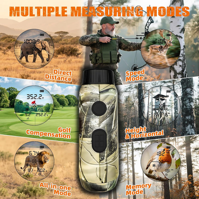 Hunting Laser Rangefinder 1000 Yards with Slope, 6X Magnification photo 4