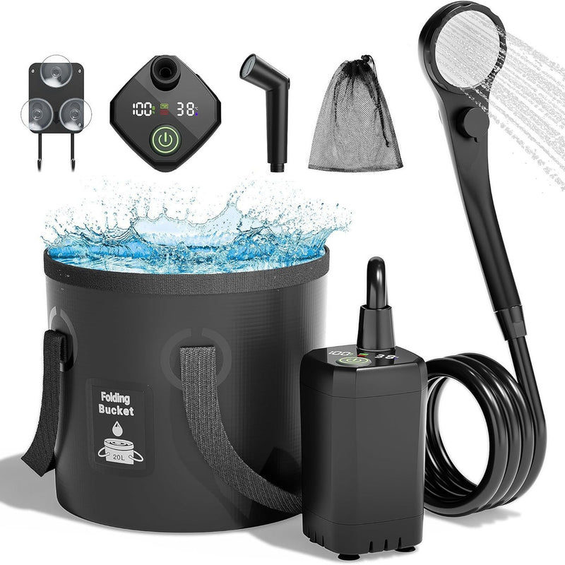Portable Camping Shower, Rechargeable USB-C Pump photo 3