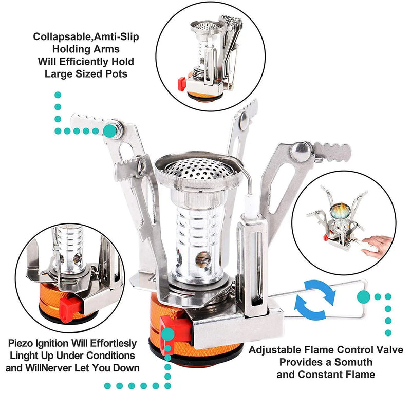 Portable Camping Cookware Set with Stove photo 5