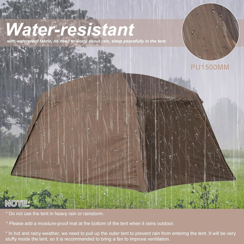 8-10 Person 2-Room Family Camping Tent photo 5