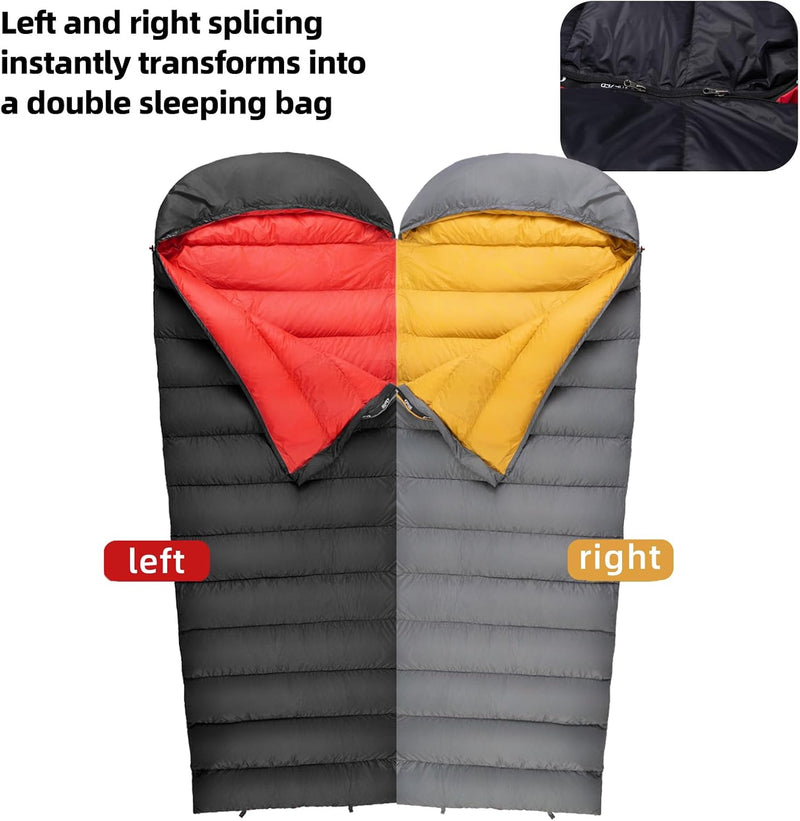 620 Fill Power Down Sleeping Bag for Backpacking and Camping photo 9
