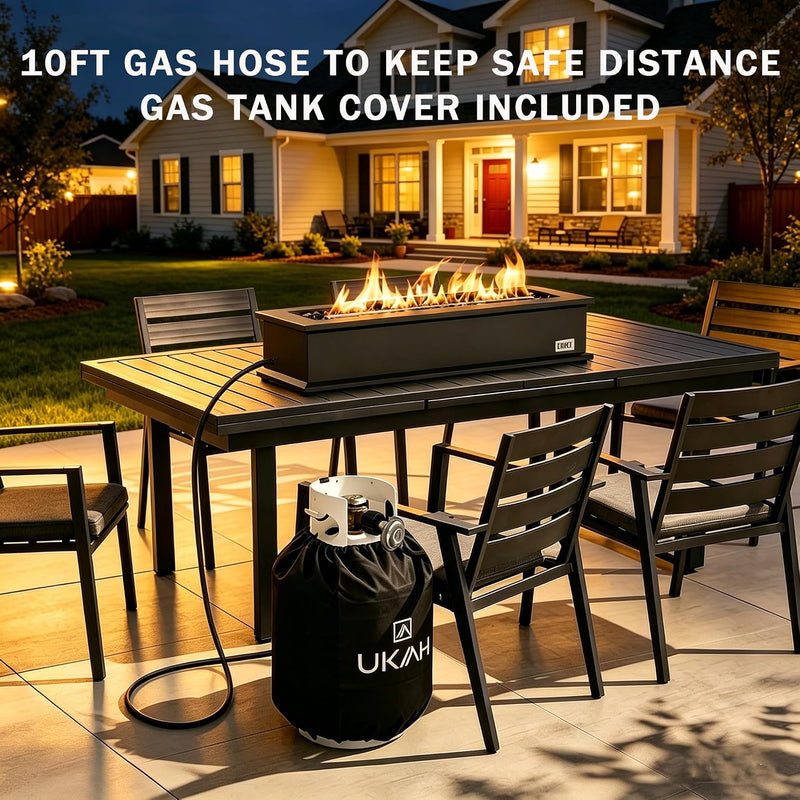 28 Inch Propane Fire Pit, 40,000 BTU with Hose and Covers photo 6