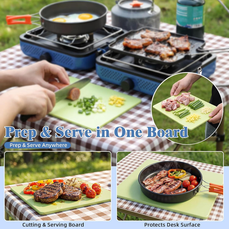2 Burner Propane Camping Stove, 30,000 BTU with Cookware photo 7