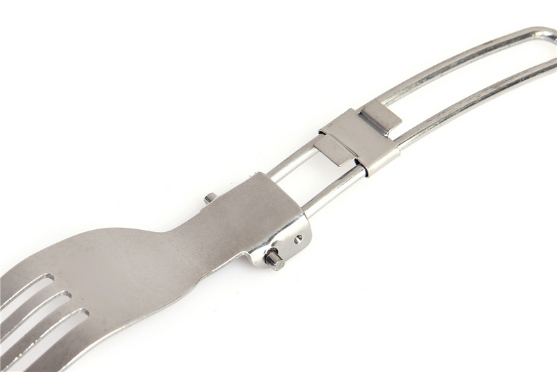 Folding Camping Cutlery Set, Stainless Steel 3-Piece photo 5