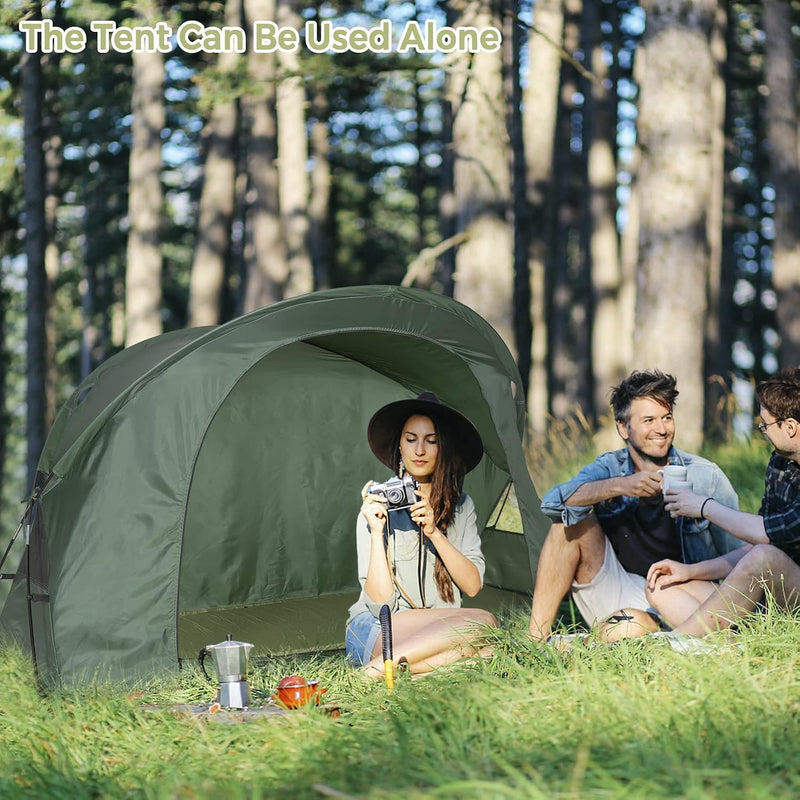 4-in-1 Camping Cot Tent, 1 Person Off-Ground Tent with Mattress photo 3