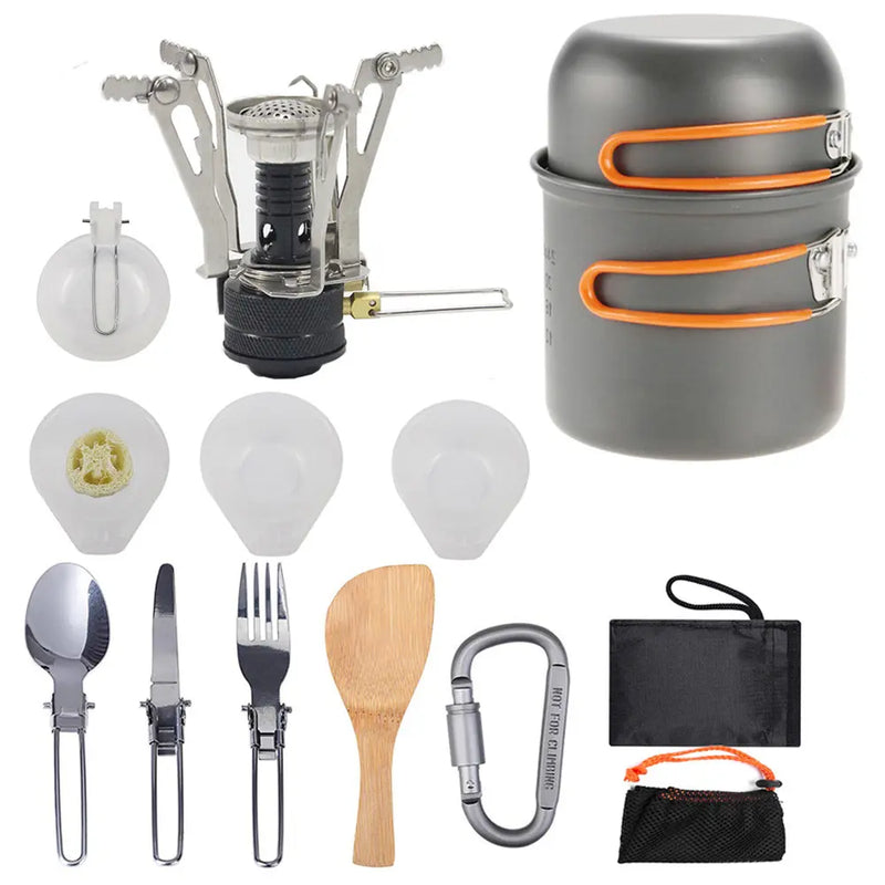 Portable Camping Cookware Set with Stove photo 3