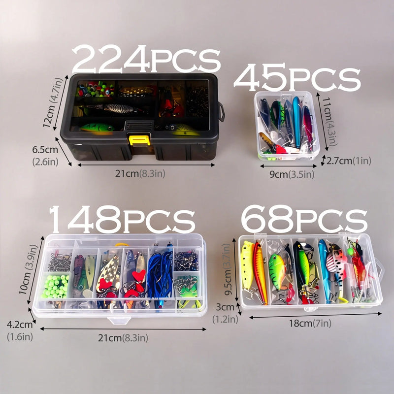 Hard Bait Fishing Lure Kit, 45 to 224 Pieces photo 2