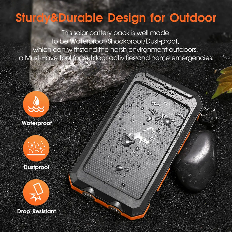 Citicr 10,000 mAh Solar Power Bank with Flashlights photo 4