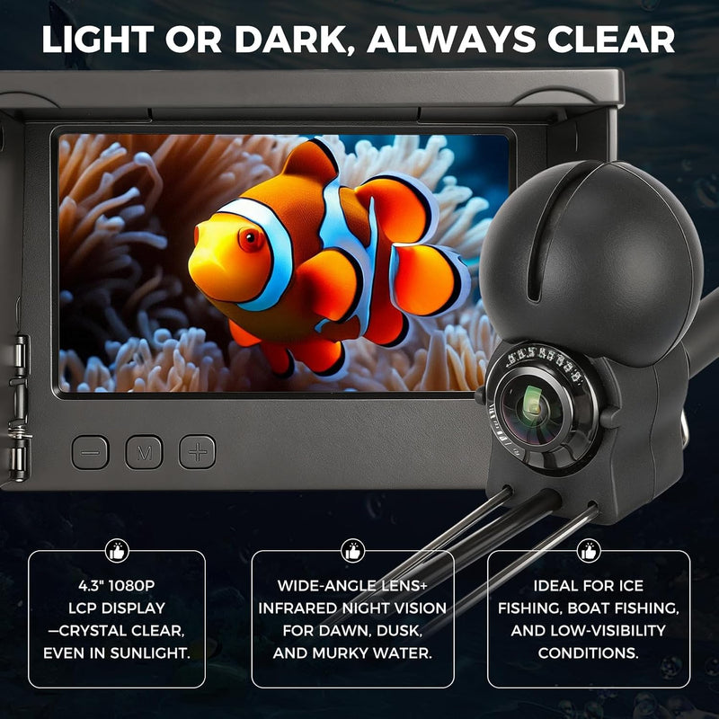 Underwater Fishing Camera with 98 ft Cable, IR Night Vision photo 4