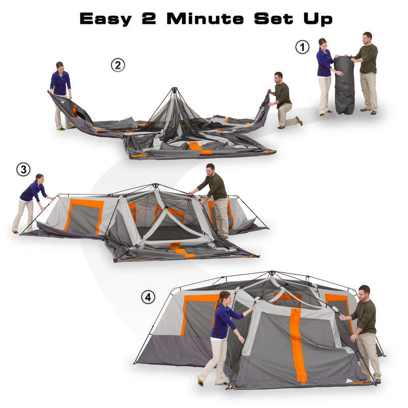 12-Person 3-Room Instant Cabin Tent with Screen Room photo 6