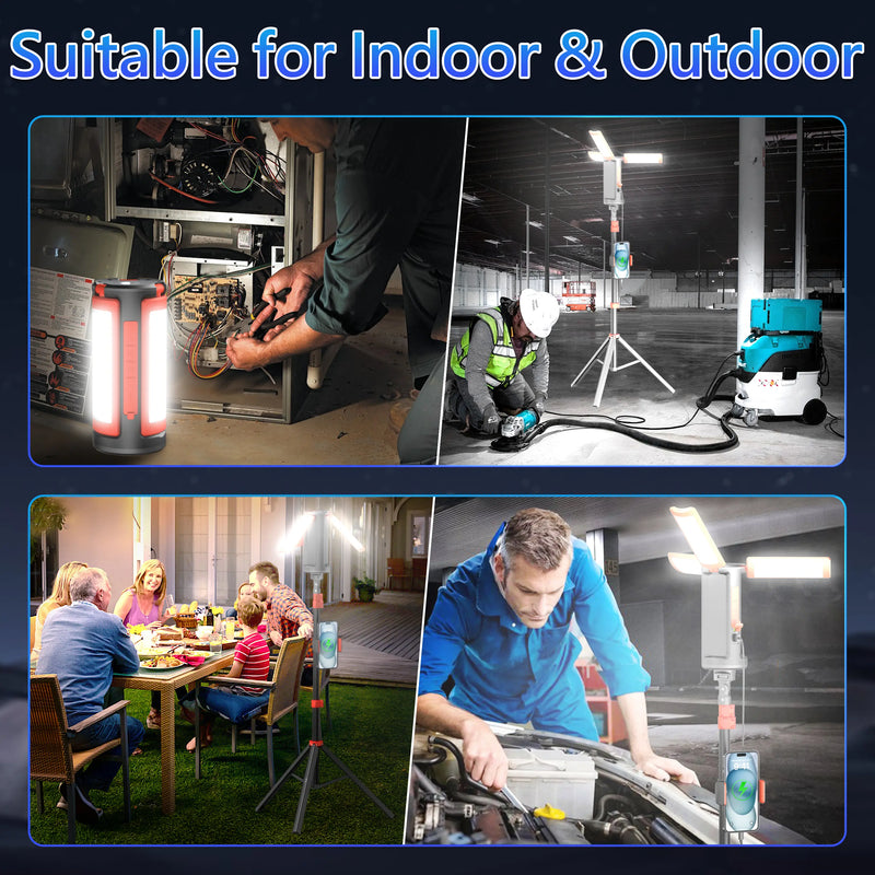 3-Head LED Camping Lantern with 10,000 mAh Power Bank photo 3