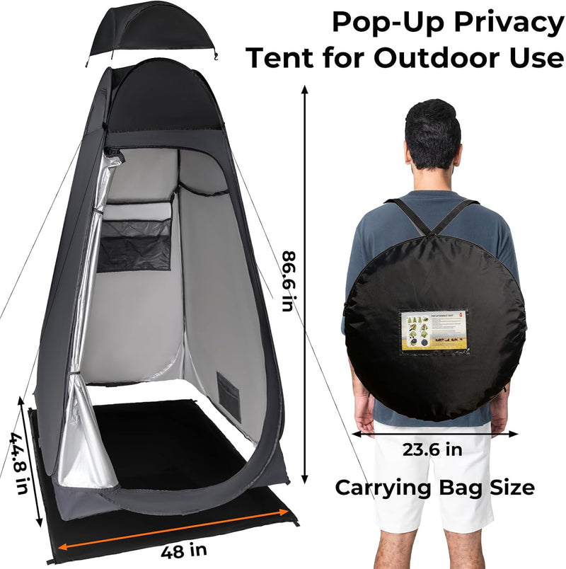 Portable Camping Shower Kit with 1500W Heater and Tent photo 8