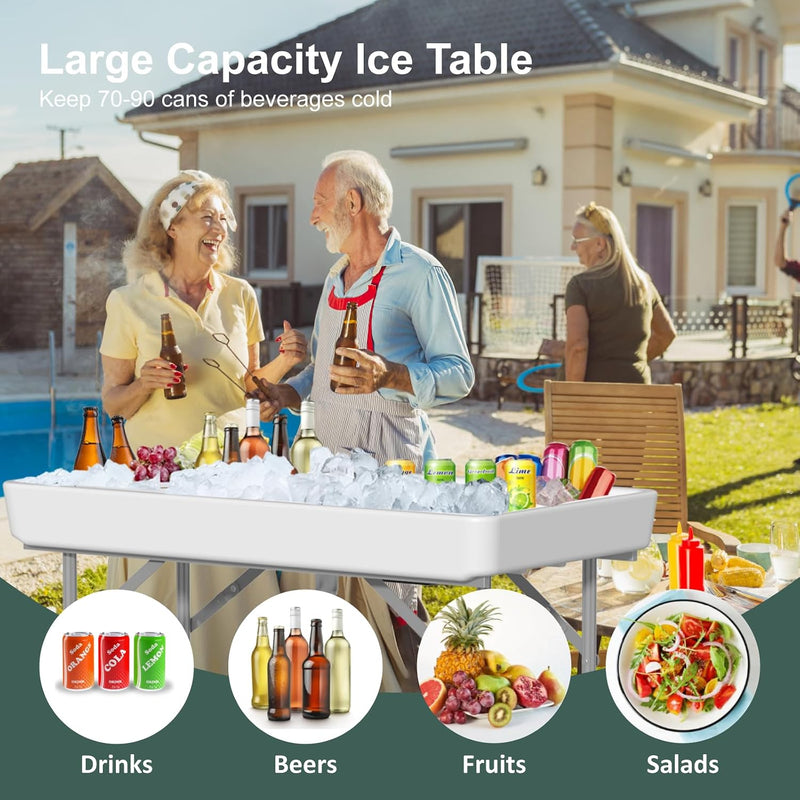 4 ft Folding Fish Cleaning Table with Drain and Ice Basin photo 9