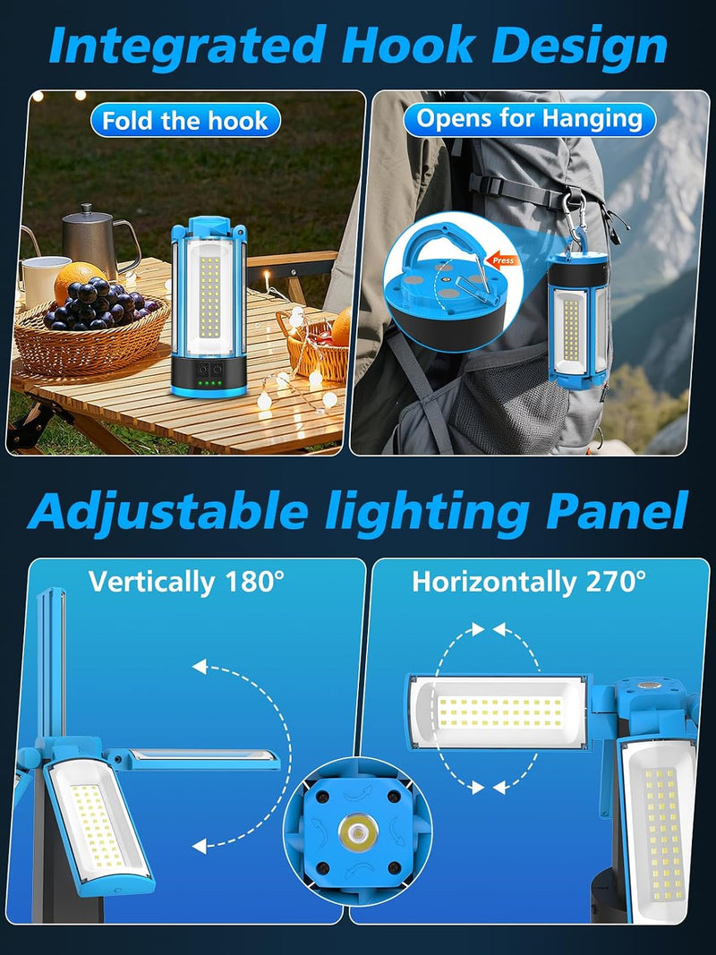 Rechargeable Camping Light with Stand, 4100 Lumens, 4 Heads photo 7