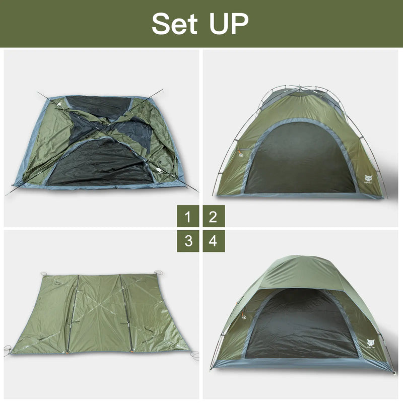 1 to 4 Person Backpacking Tent with 3000mm Rainfly photo 7