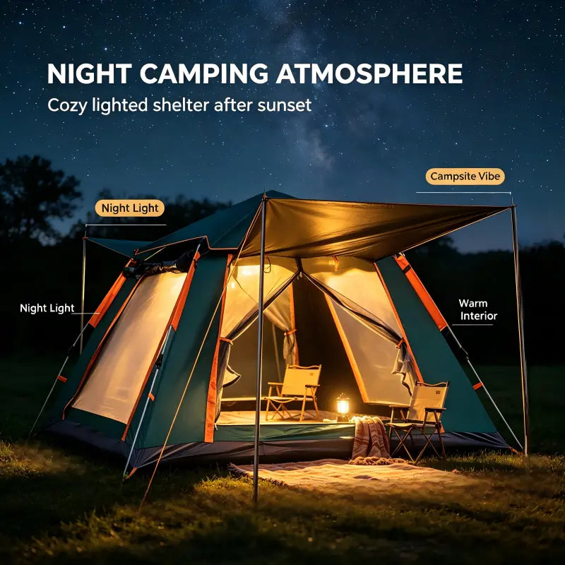 4-6 Person Automatic Pop-Up Tent, UV Protection photo 7