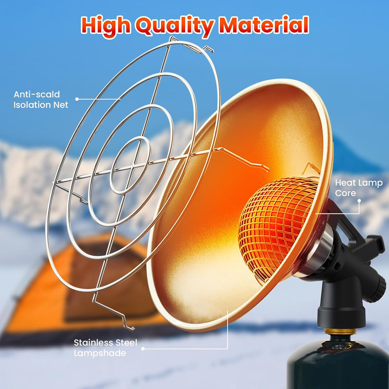 Portable Propane Heater, 6,500 BTU Tank Top Camping Heater photo 2