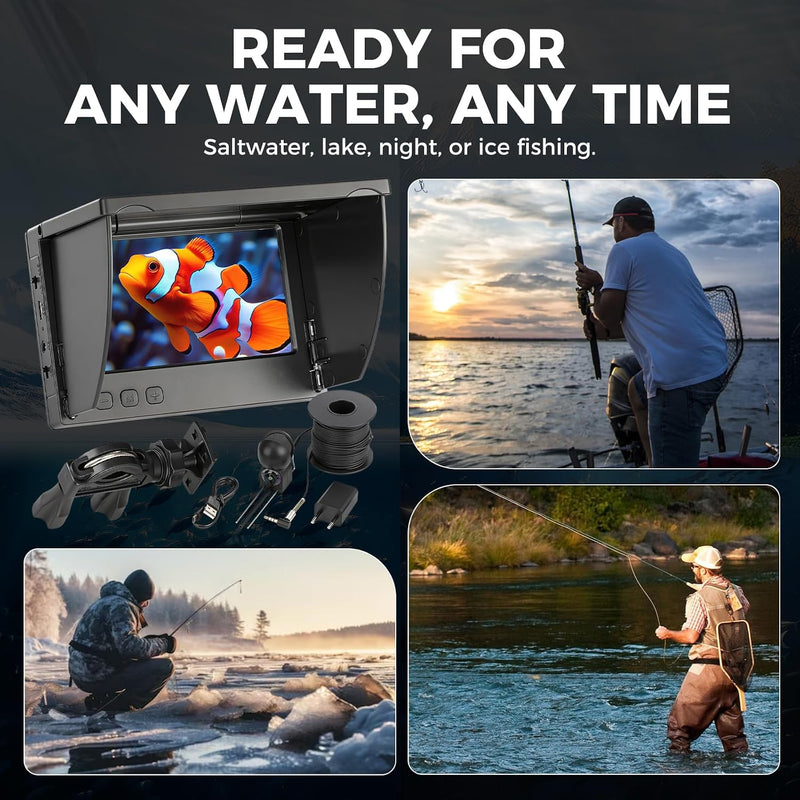 Underwater Fishing Camera with 98 ft Cable, IR Night Vision photo 6